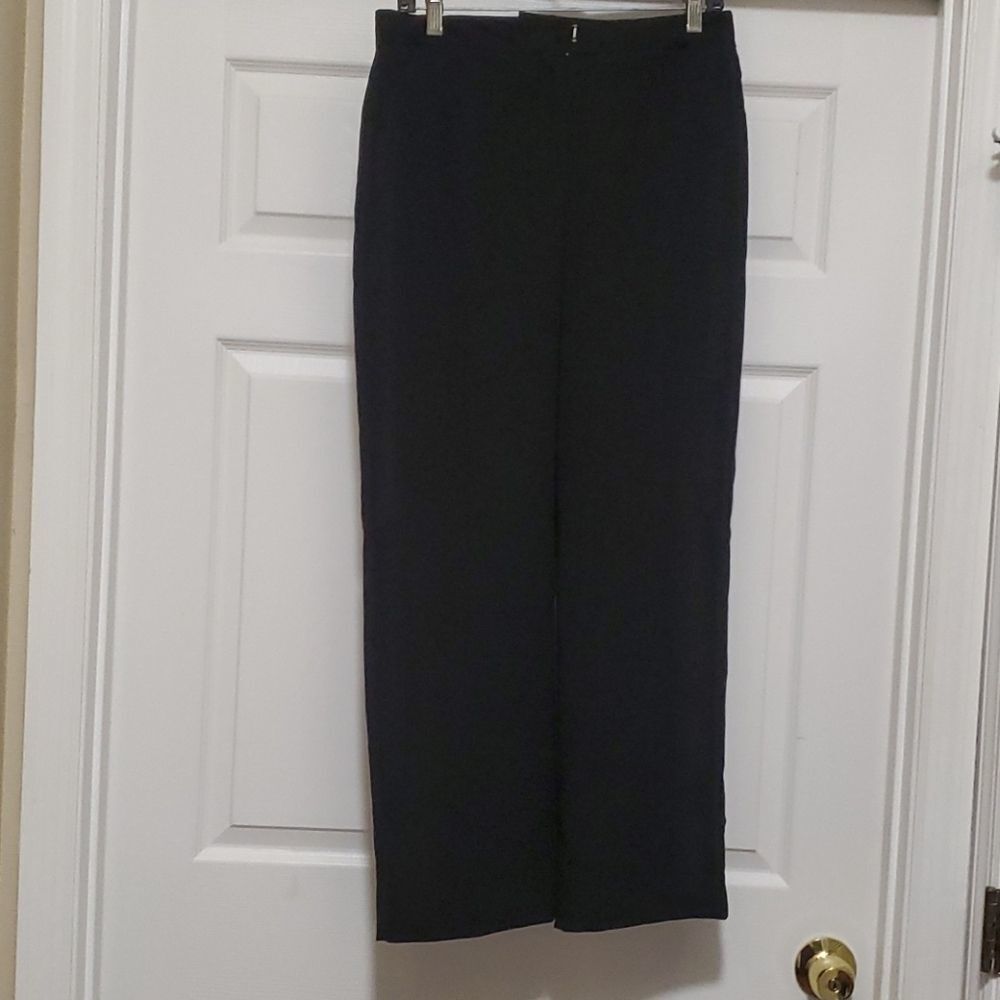 Evan-picone black woman  8p pants Waist band zip fly